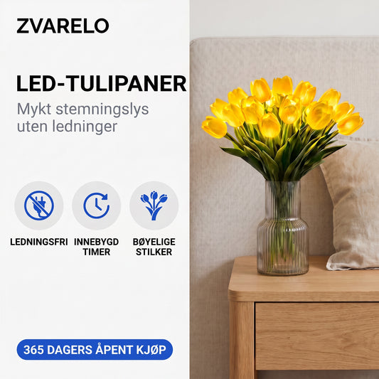 LED-tulipaner - mykt stemningslys uten ledninger