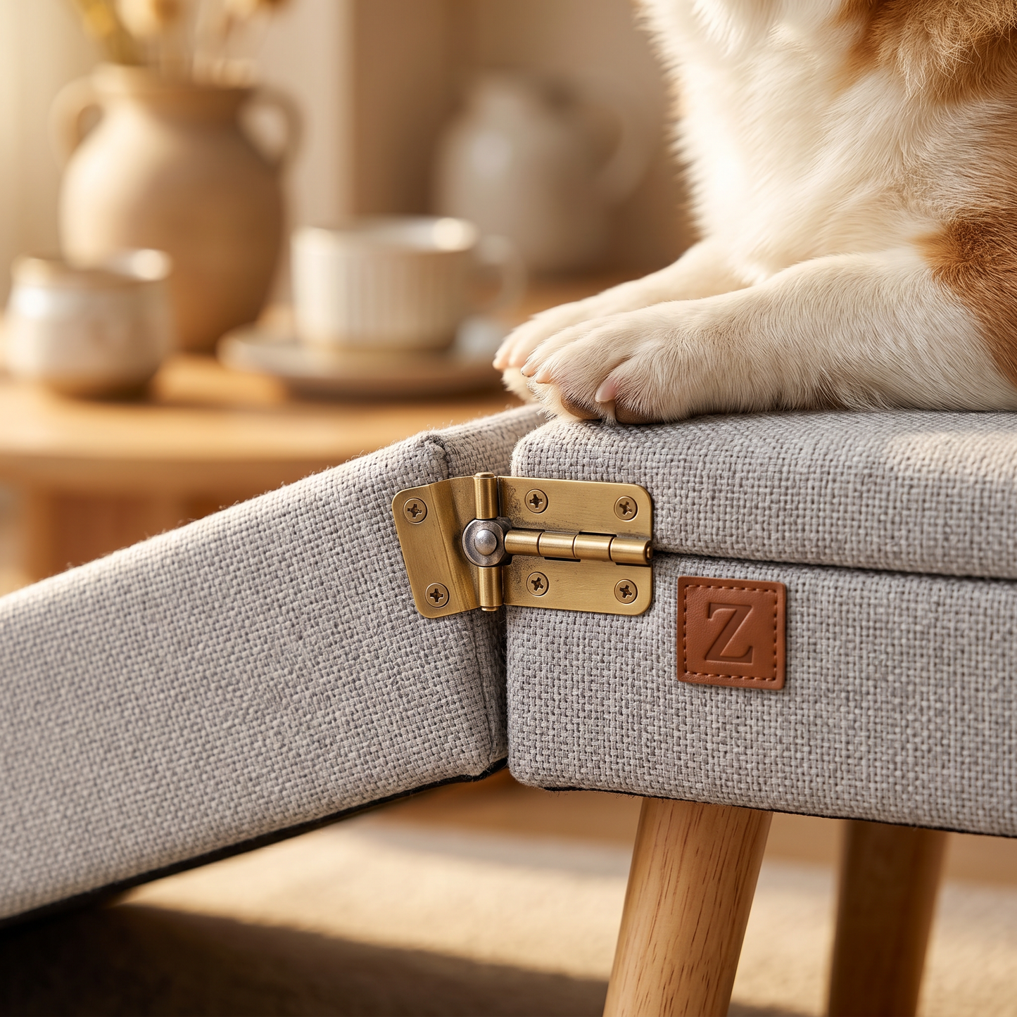 Zvarelo — Hundetrappen i ottoman-design som beskytter hundens ledd