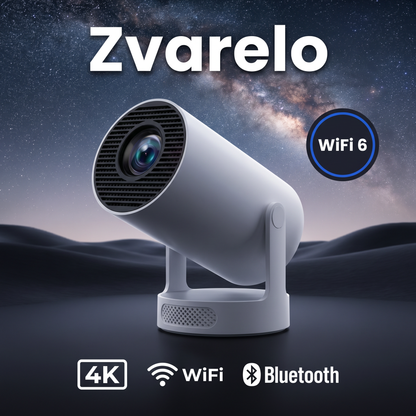 Zvarelo™ – Smart miniprojektor med WiFi 6 og 4000+ apper
