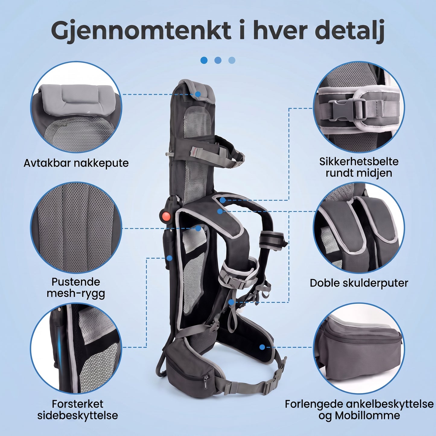 Barnebærer detaljer