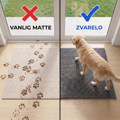 Hundematte før og etter