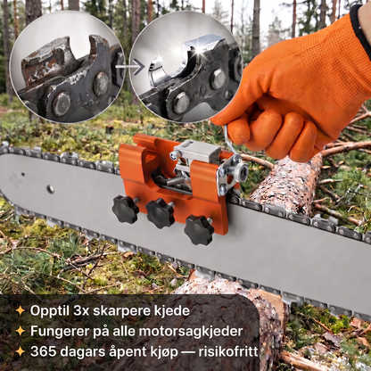 Zvarelo — Nordslip kjedesliperen som sliper motorsagkjeden på 30 sekunder direkte på sagen