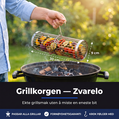 Zvarelo — Grillkurven som holder reker og grønnsaker på plass, gir ekte grillsmak