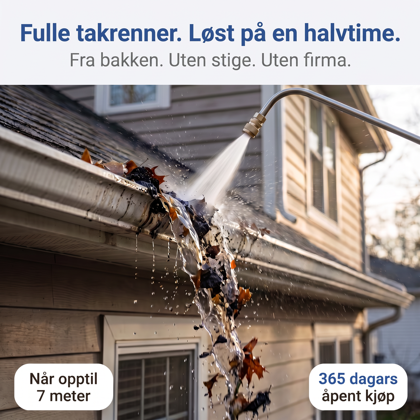 Zvarelo — Høytrykksstaven som lar deg rengjøre tak og takrenner uten stige