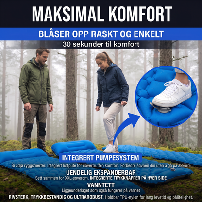 Zvarelo — Kompakt liggeunderlag som blåser seg opp selv på 30 sekunder