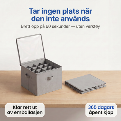 Zvarelo — Sammenleggbar skooppbevaringsboks som gir deg orden og 70% mer plass i garderoben