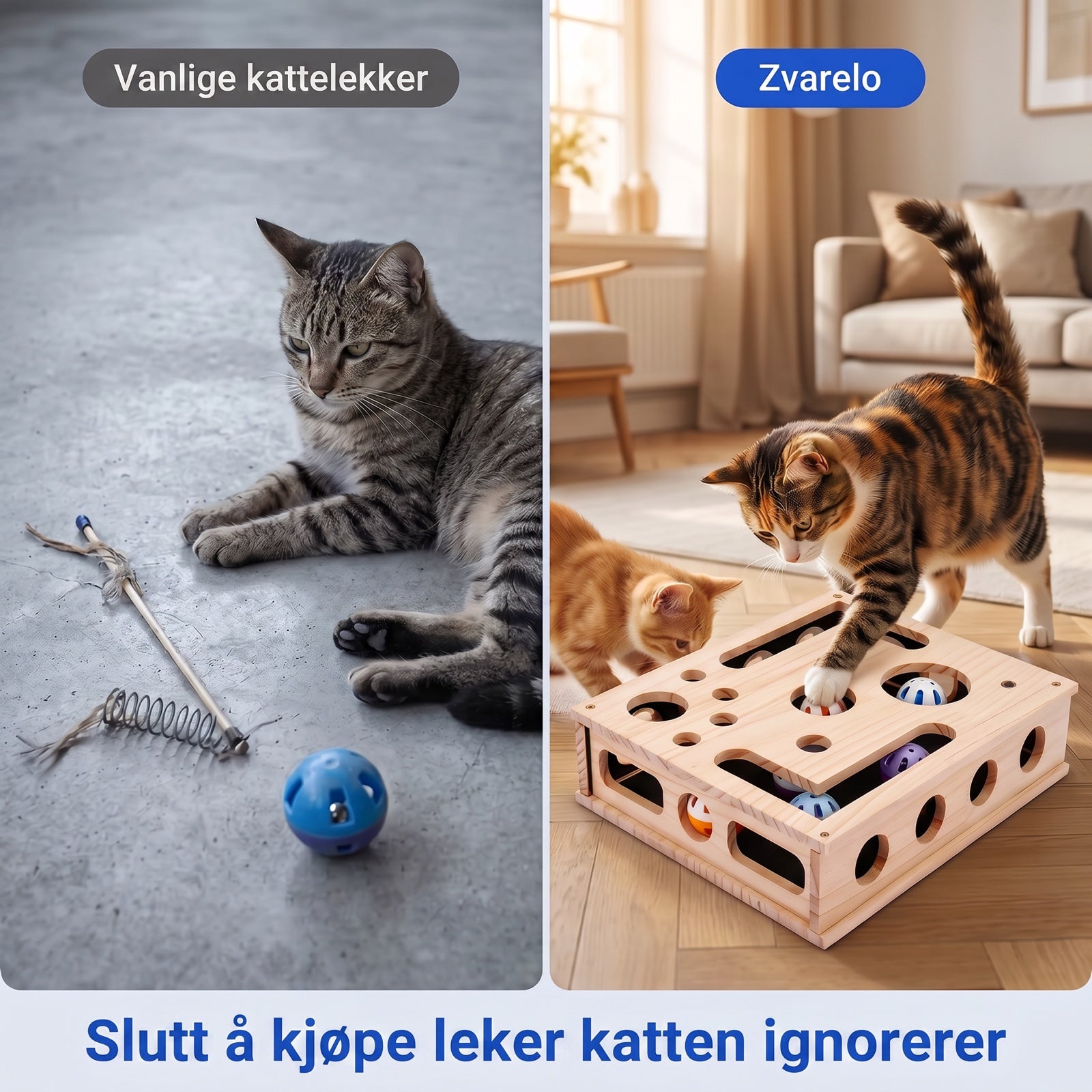 Slutt a kjope leker katten ignorerer