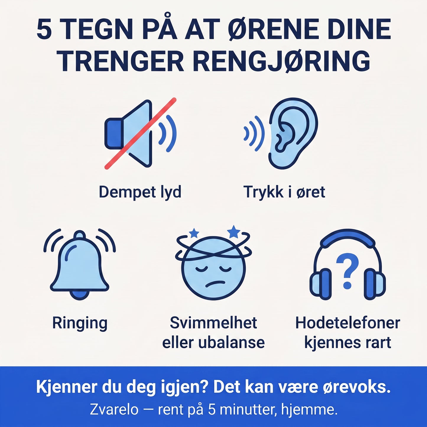 5 tegn paa at orene dine trenger rengjoring