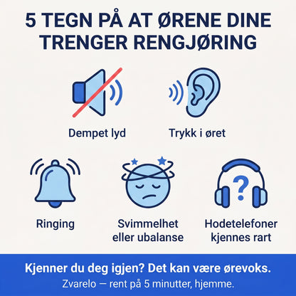 5 tegn paa at orene dine trenger rengjoring