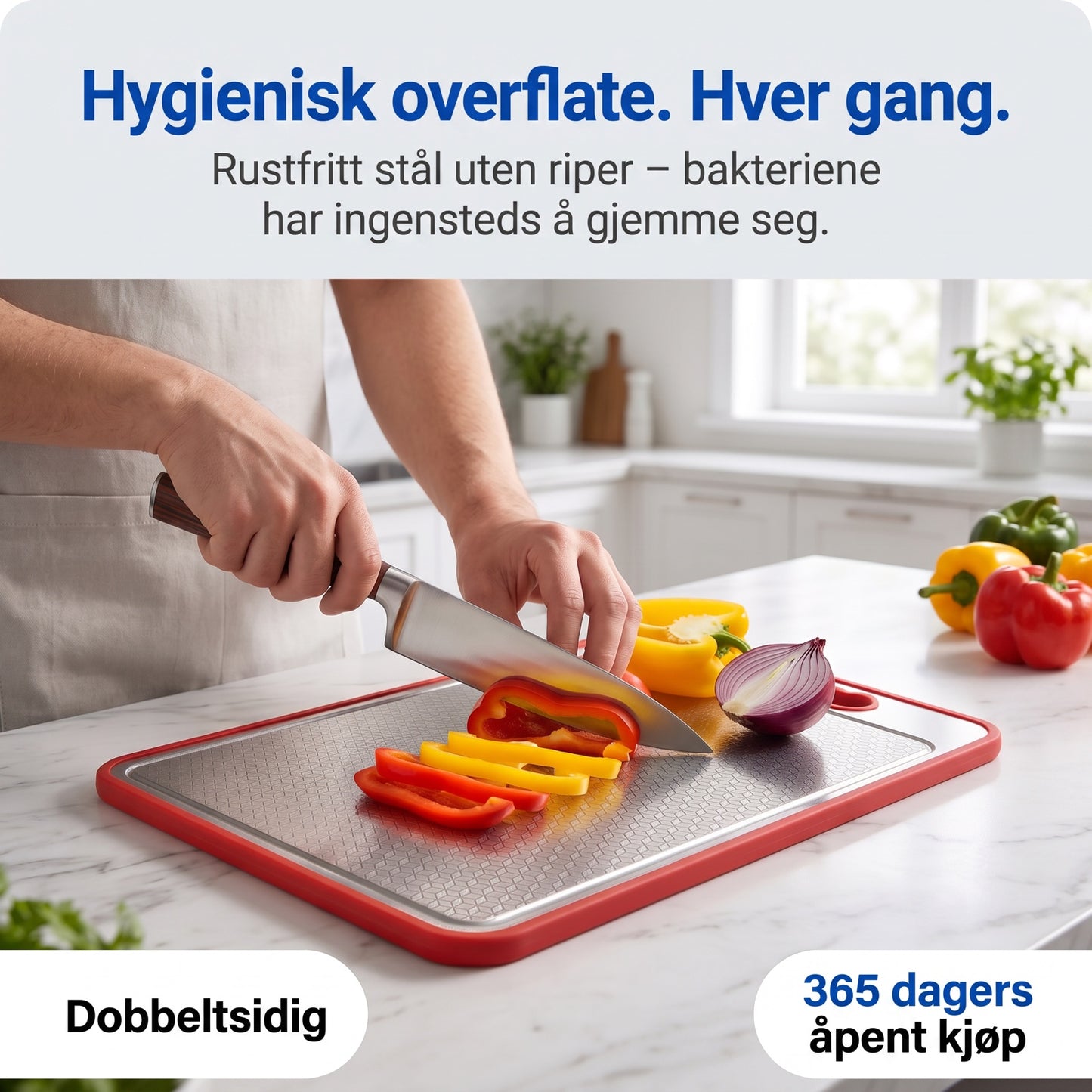 Hygienisk overflate hver gang