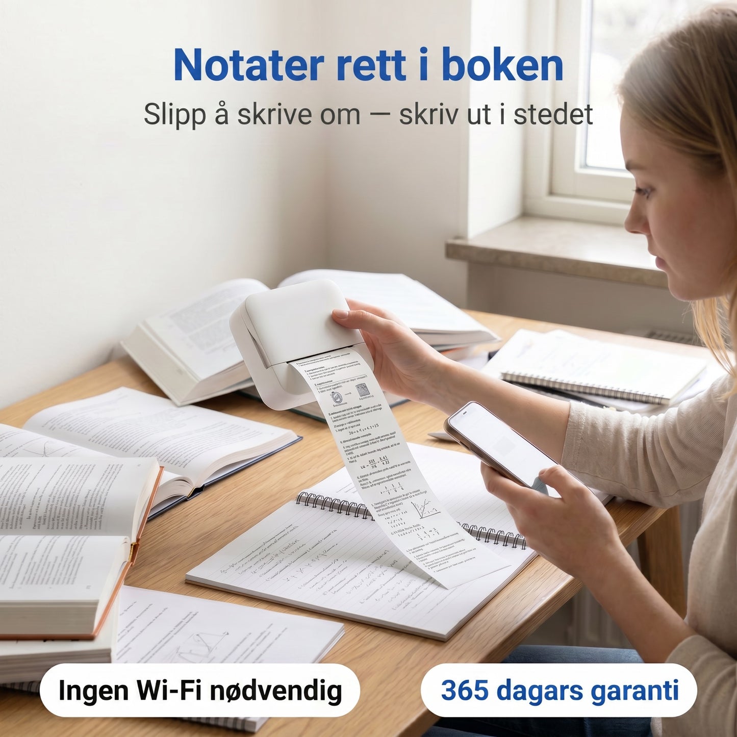 Notater rett i boken