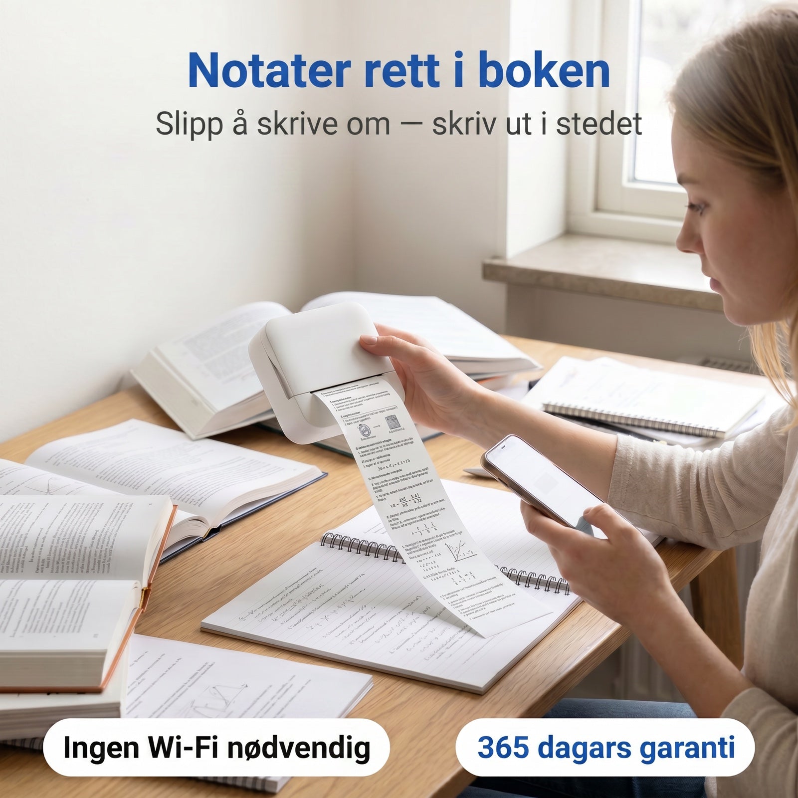 Notater rett i boken
